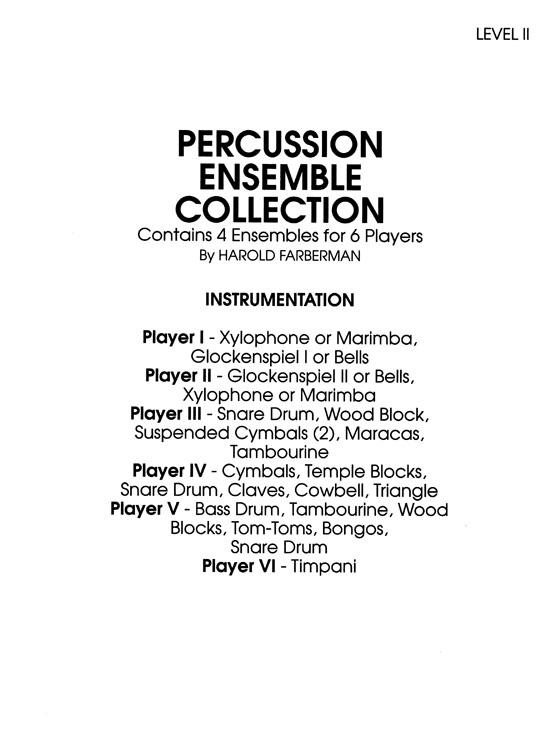 Percussion Ensemble Collection, Level II