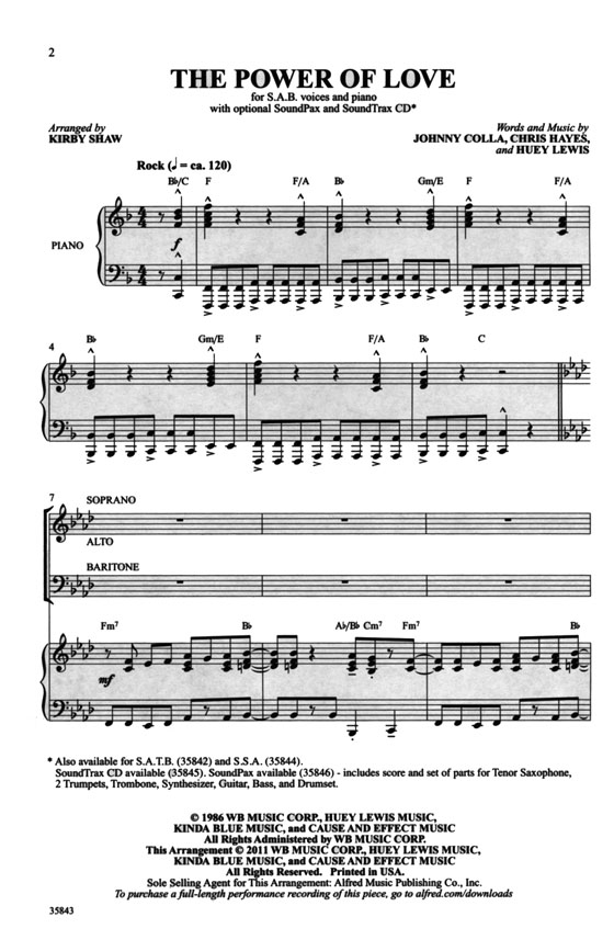【The Power of Love】SAB with Piano 【The Power of Love】SAB with Piano
