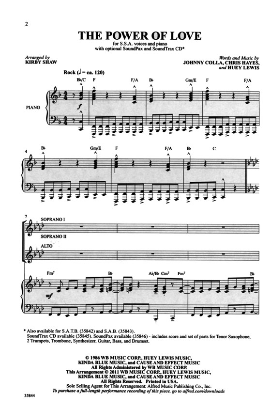【The Power of Love】SSA with Piano 【The Power of Love】SSA with Piano