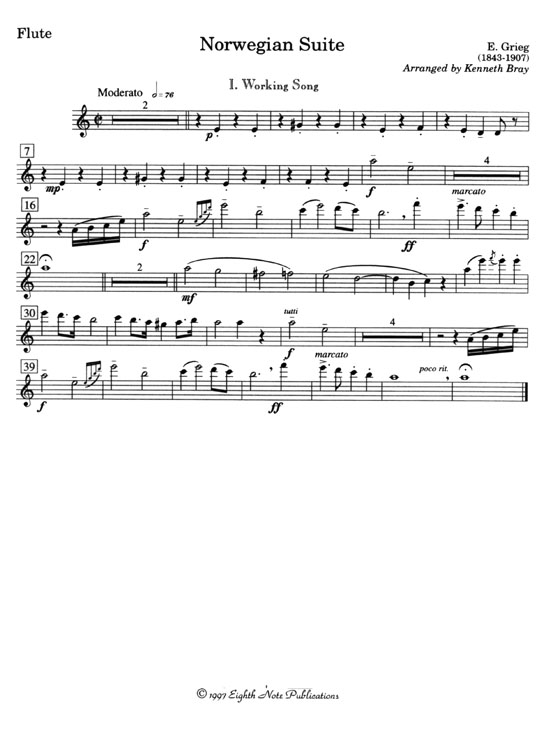 Edvard Grieg【Norwegian Suite】for Woodwind Quintet