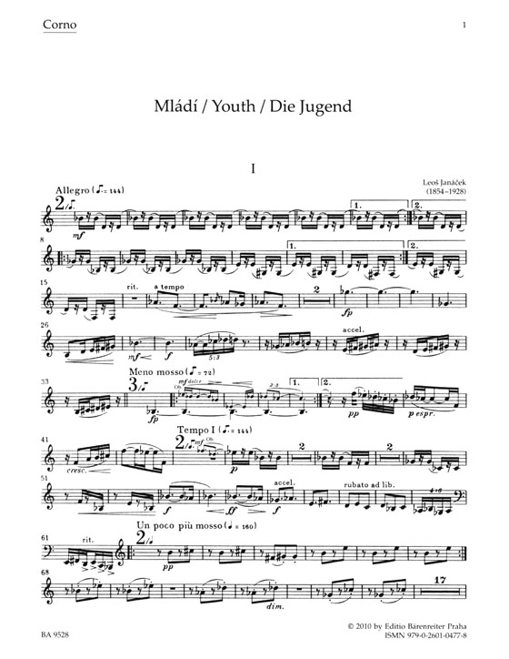 Janacek【Mládí (Youth)】Wind Sextet