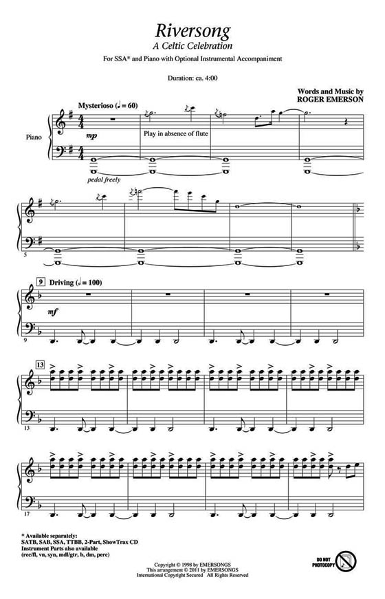 【Riversong-A Celtic Celebration】SSA 【Riversong-A Celtic Celebration】SSA