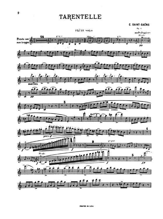 Saint-Saens【Tarantelle , Opus 6】for Flute, Clarinet and Piano