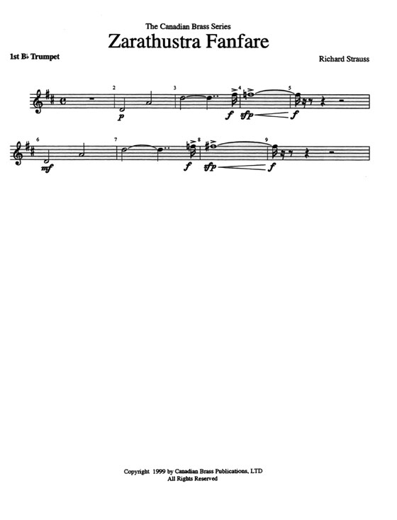 The Canadian Brass【Zarathustra Fanfare】for Brass Quintet
