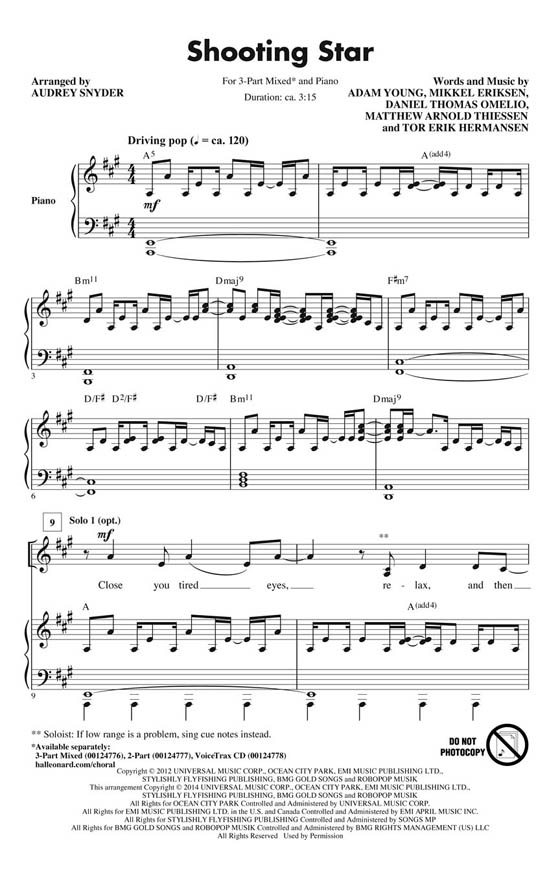 【Shooting Star】3-part Mixed 【Shooting Star】3-part Mixed