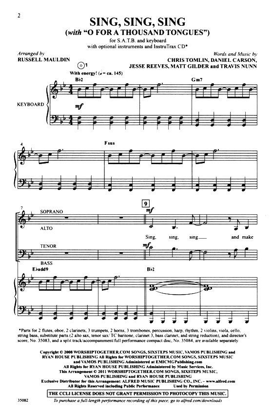 【Sing, Sing, Sing】SATB