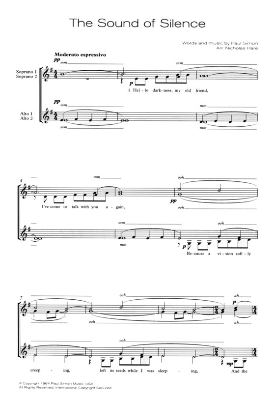 【The Sound of Silence】SSAA 【The Sound of Silence】SSAA