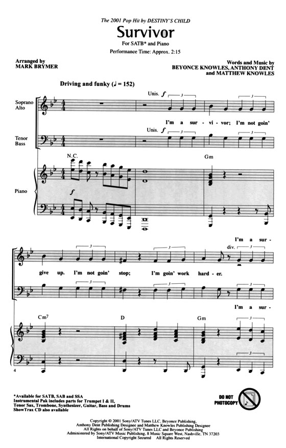 【Survivor】SATB 【Survivor】SATB