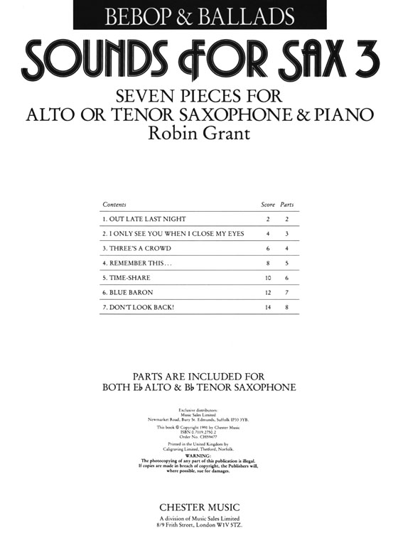 Sounds for Sax 3  (Robin Grant)