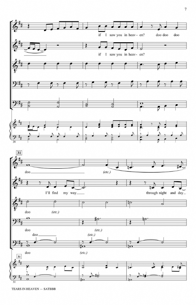【Tears in Heaven】SATBBB a cappella 【Tears in Heaven】SATBBB a cappella