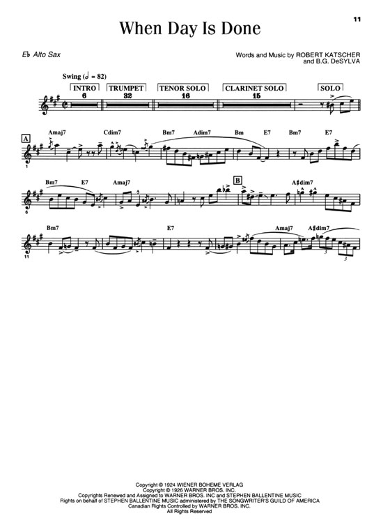 Benny Carter【Plays Standards】Artist Transcriptions－Saxophone