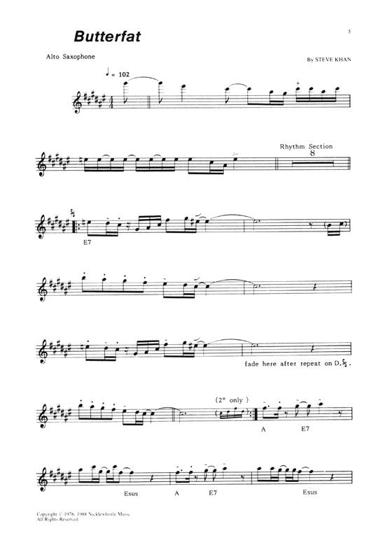 【David Sanborn Collection】Artist Transcriptions－Saxophone