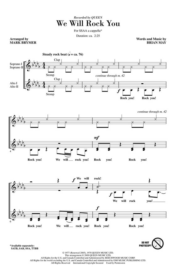【We Will Rock You】SSAA A Cappella 【We Will Rock You】SSAA A Cappella