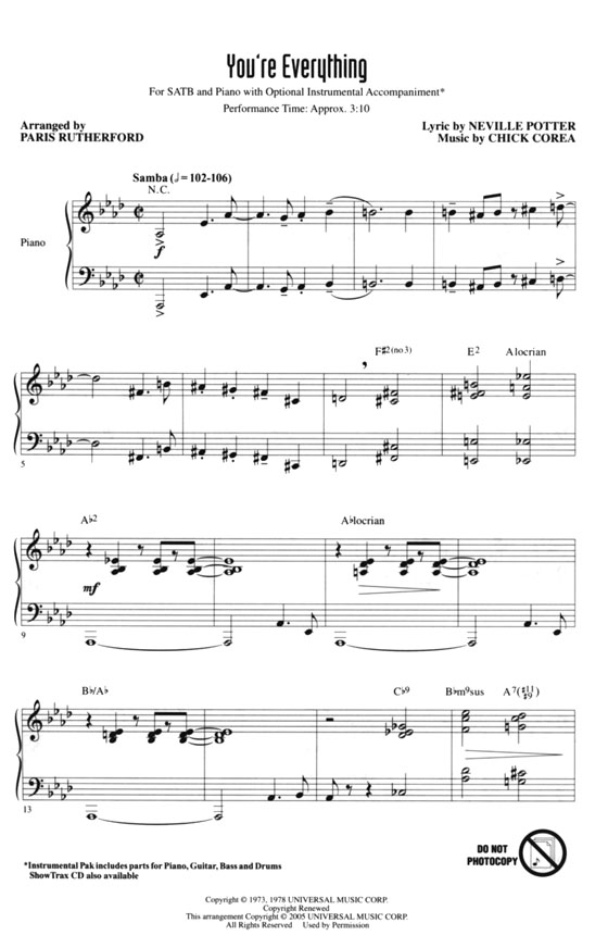 【You're Everything】SATB