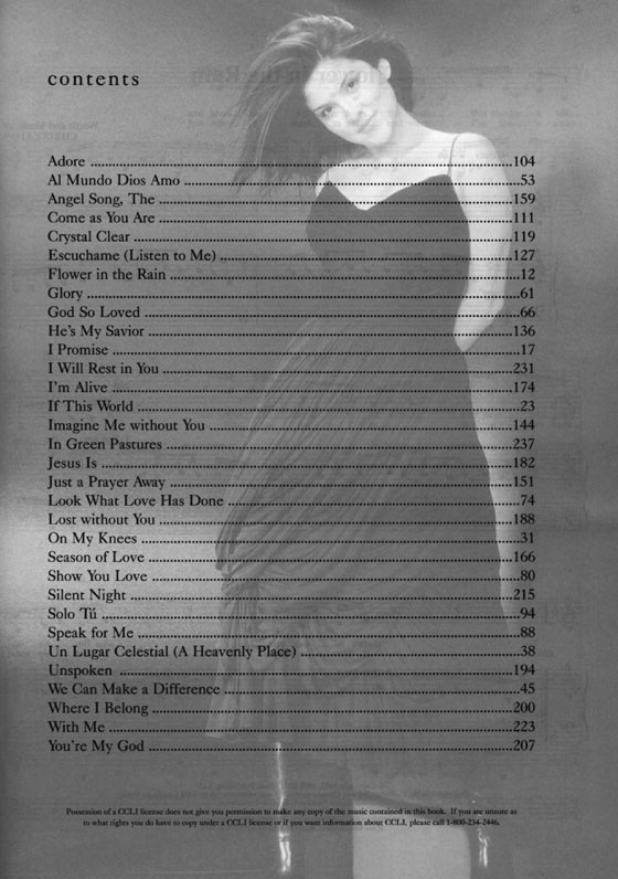 【Greatest Songs of Jaci Velasquez】Piano‧Guitar‧Vocal , Medium Voice Range 【Greatest Songs of Jaci Velasquez】Piano‧Guitar‧Vocal , Medium Voice Range