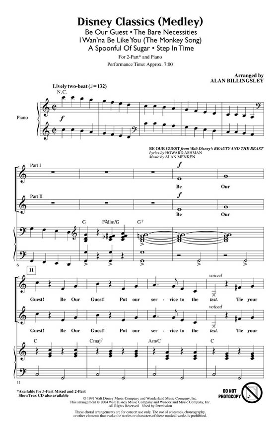 Disney Classics (Medley) 2-Part Disney Classics (Medley) 2-Part