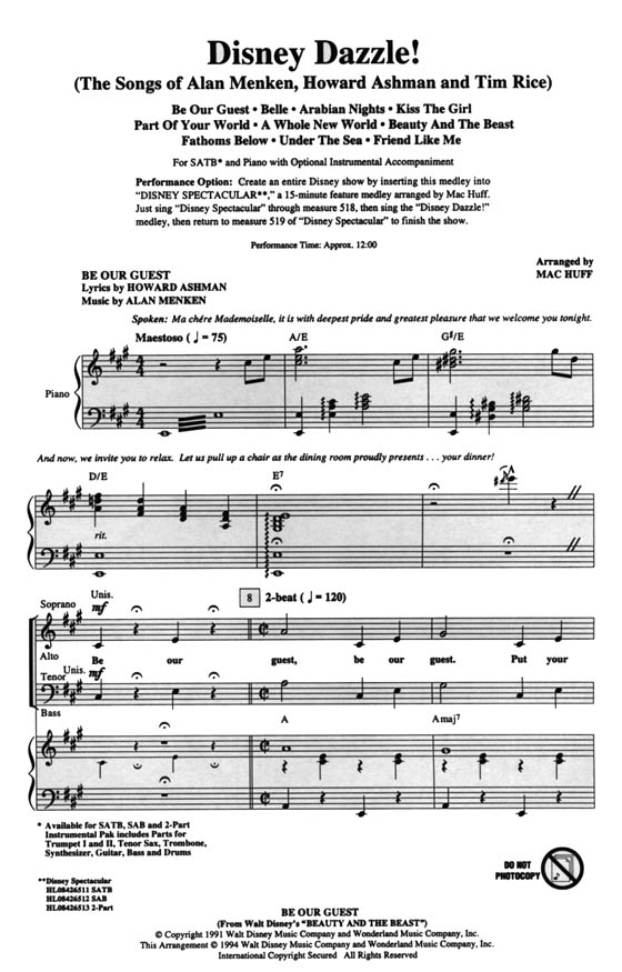 Disney Dazzle! SATB Disney Dazzle! SATB