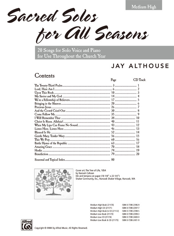 Sacred Solos for All Seasons【CD+樂譜】Medium High Sacred Solos for All Seasons【CD+樂譜】Medium High