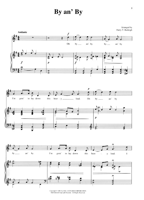 25 Spirituals Arranged by Harry T.Burleigh【CD+樂譜】High Voice 25 Spirituals Arranged by Harry T.Burleigh【CD+樂譜】High Voice