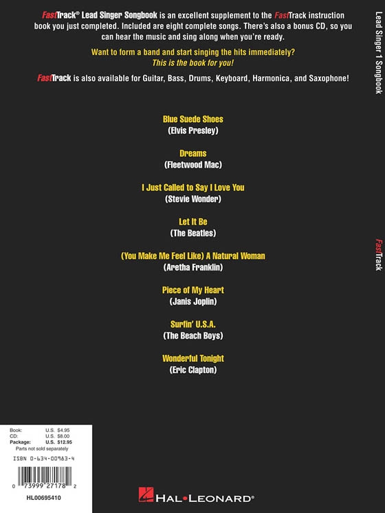 Lead Singer 1 Songbook【CD+樂譜】Fast Track Lead Singer 1 Songbook【CD+樂譜】Fast Track