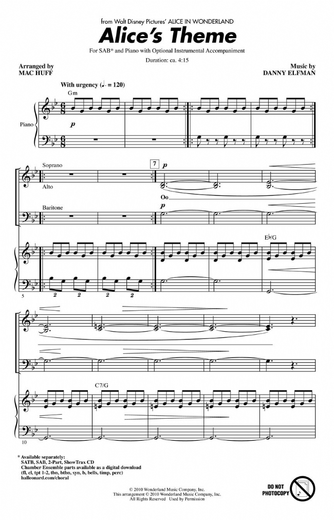【Alice's Theme】SAB 【Alice's Theme】SAB