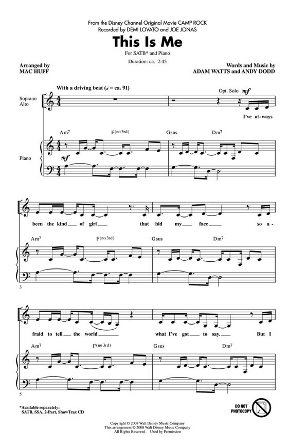 【This Is Me】SATB 【This Is Me】SATB
