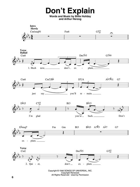 Billie Holiday【CD+樂譜】Hal Leonard Pro Vocal‧Songbook & CD , Volume 33 Billie Holiday【CD+樂譜】Hal Leonard Pro Vocal‧Songbook & CD , Volume 33