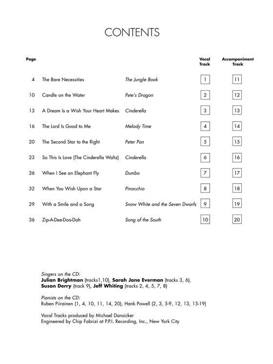 Disney Classic Songs【CD+樂譜】High Voice Disney Classic Songs【CD+樂譜】High Voice