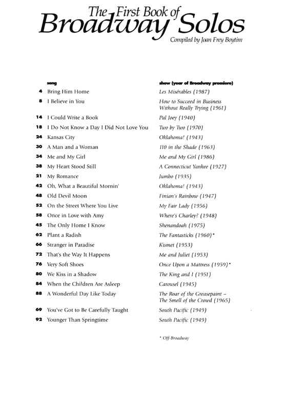 The First Book of Broadway Solos ‧ Tenor The First Book of Broadway Solos ‧ Tenor
