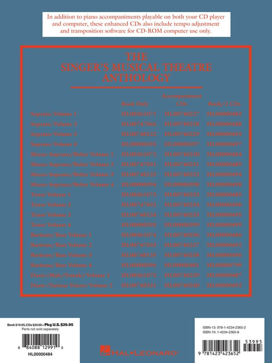 The Singer's Musical Theatre Anthology , Volume 1【CD+樂譜】Mezzo-Soprano/Belter The Singer's Musical Theatre Anthology , Volume 1【CD+樂譜】Mezzo-Soprano/Belter