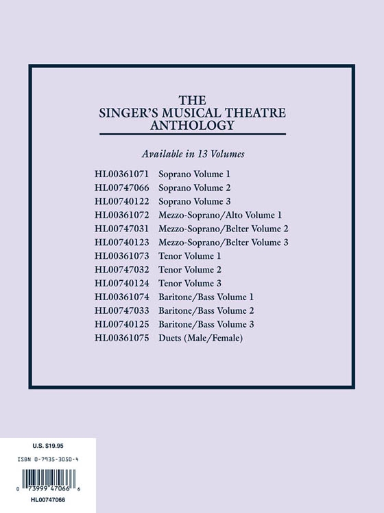 The Singer's Musical Theatre Anthology , Volume 2 , Soprano
