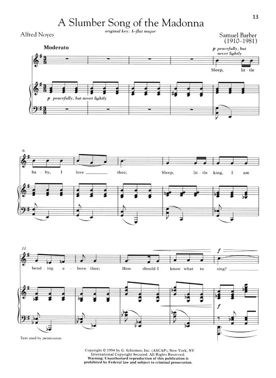 The G. Schirmer Collection of American Art Song , Medium/Low Voice The G. Schirmer Collection of American Art Song , Medium/Low Voice