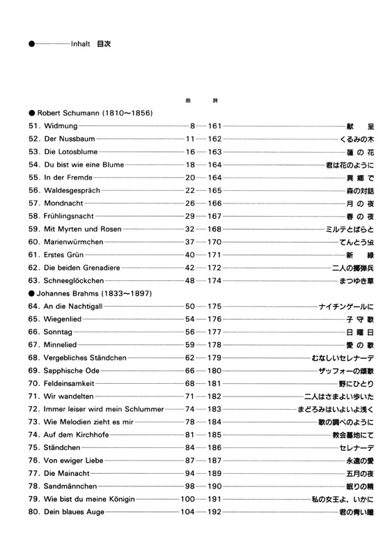 Ausgewählte Deutsche Lieder 2 , Originaltonarten ドイツ歌曲集 2 原調版