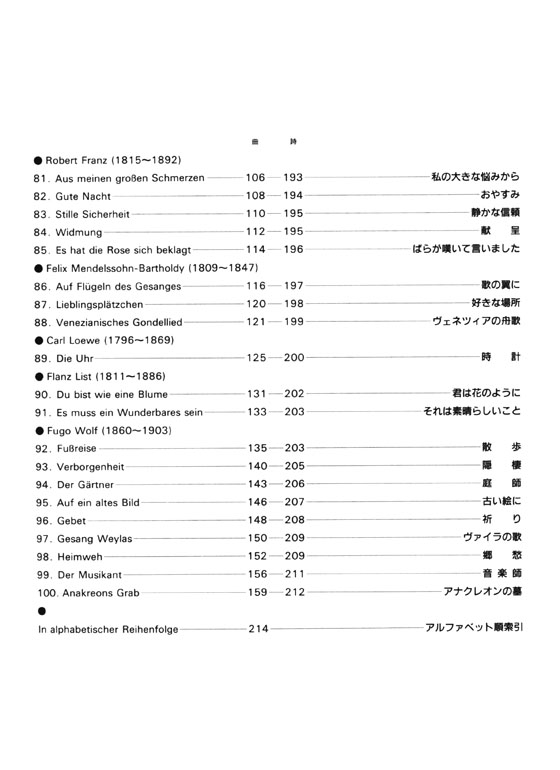 Ausgewählte Deutsche Lieder 2 , Mittlere Stimme ドイツ歌曲集 2 中声用