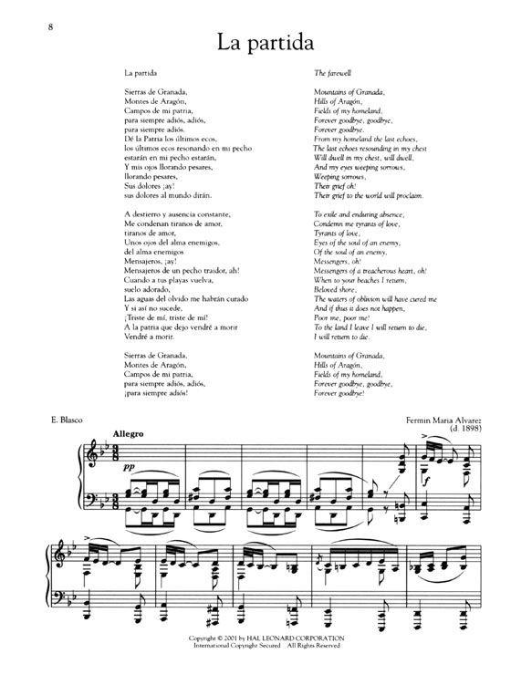 【Anthology of Spanish Song】High Voice 【Anthology of Spanish Song】High Voice