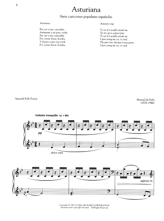 Favorite Spanish Art Song【CD+樂譜】Low Voice Favorite Spanish Art Song【CD+樂譜】Low Voice
