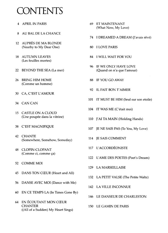 The Big Book of French Songs , Piano‧Vocal‧Guitar The Big Book of French Songs , Piano‧Vocal‧Guitar