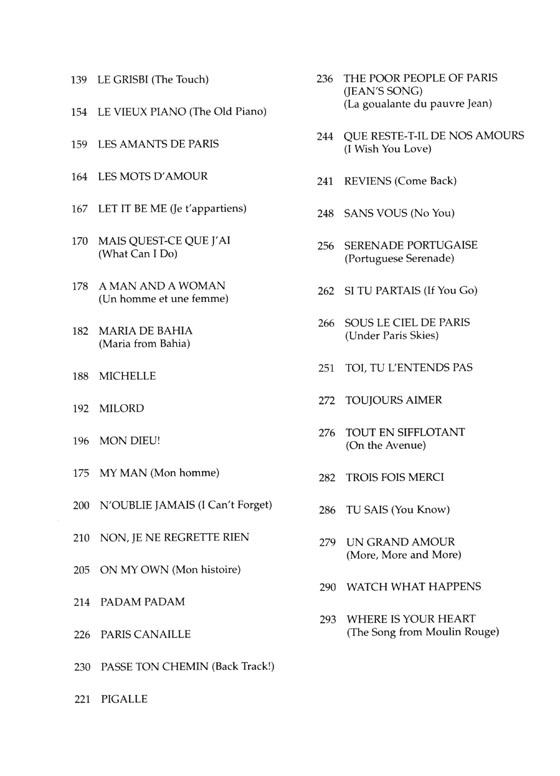 The Big Book of French Songs , Piano‧Vocal‧Guitar The Big Book of French Songs , Piano‧Vocal‧Guitar