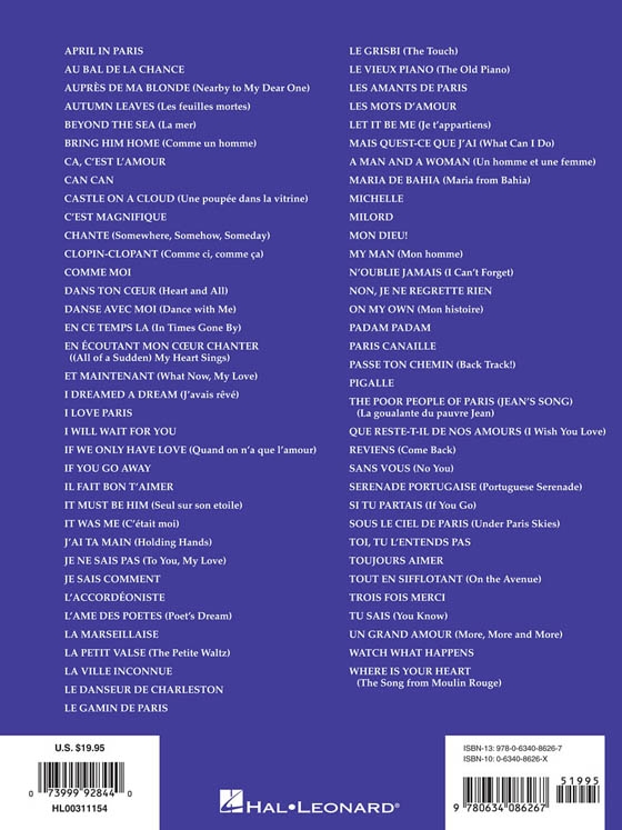 The Big Book of French Songs , Piano‧Vocal‧Guitar The Big Book of French Songs , Piano‧Vocal‧Guitar