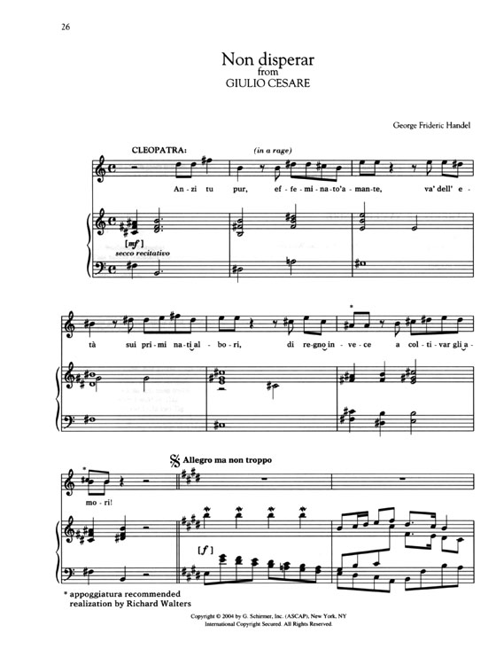 Arias for Soprano , Volume 2 Arias for Soprano , Volume 2