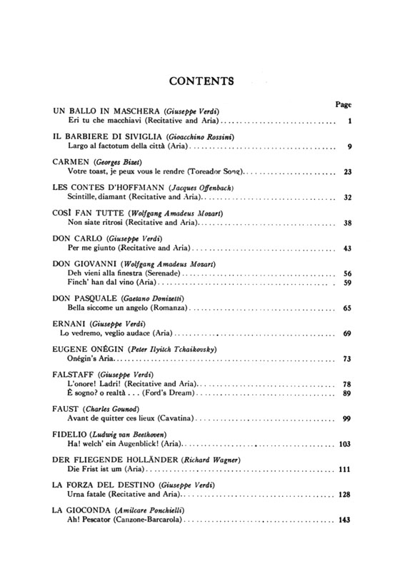 Operatic Anthology. Adler. , Vol. Ⅳ , Baritone