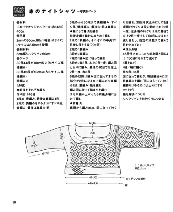 表編みと裏編みだけのパターン125