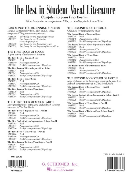 The Second Book of Soprano Solos【CD+樂譜】Part Ⅱ The Second Book of Soprano Solos【CD+樂譜】Part Ⅱ