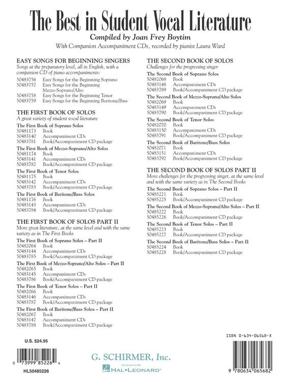 The Second Book of Mezzo-Soprano/Alto Solos【CD+樂譜】Part Ⅱ The Second Book of Mezzo-Soprano/Alto Solos【CD+樂譜】Part Ⅱ