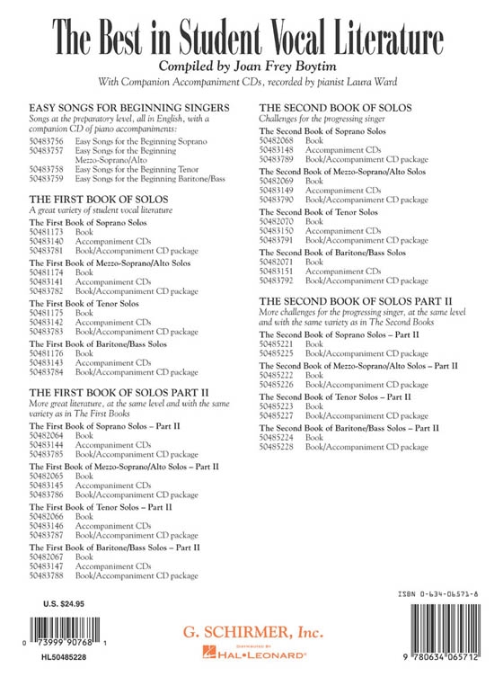 The Second Book of Baritone/Bass Solos【CD+樂譜】Part Ⅱ The Second Book of Baritone/Bass Solos【CD+樂譜】Part Ⅱ