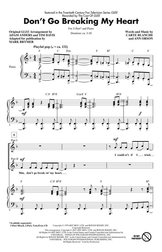 【Don't Go Breaking My Heart】2-Part 【Don't Go Breaking My Heart】2-Part