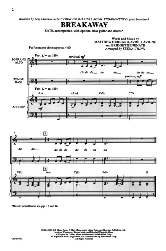 【Breakaway】SATB 【Breakaway】SATB