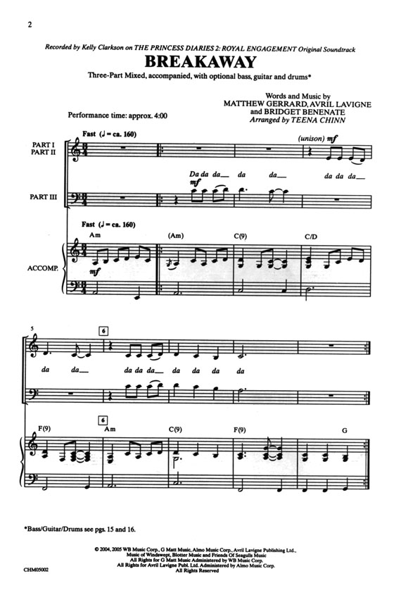 【Breakaway】Three-Part Mixed 【Breakaway】Three-Part Mixed