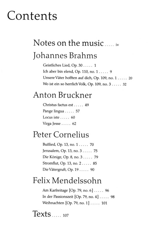 【German Romantic Motets】Brahms to Mendelssohn