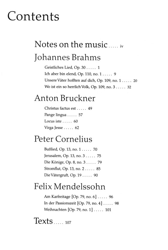【German Romantic Motets】Brahms to Mendelssohn 【German Romantic Motets】Brahms to Mendelssohn